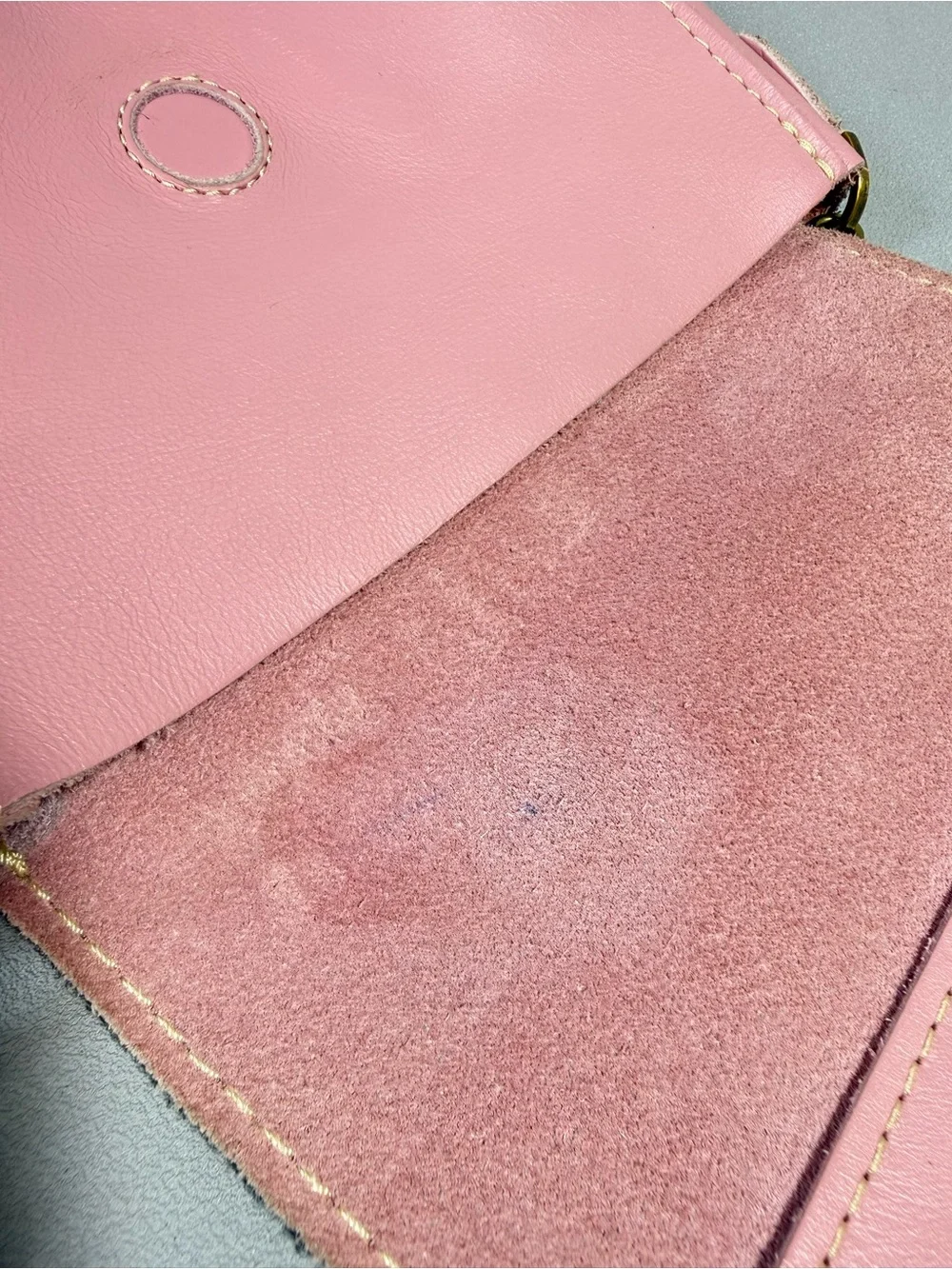 Portland Leather Pink Leather Metro Mini Crossbody Bag